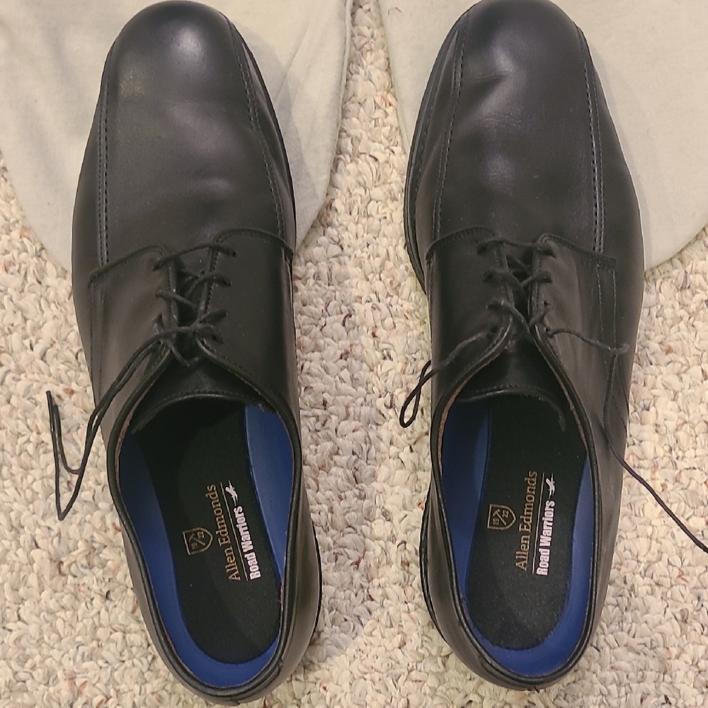 Allen Edmonds Black Leather Derbys